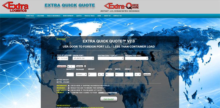 Extra Logistics launches free tool - LCLrates for ocean services to the USA 1